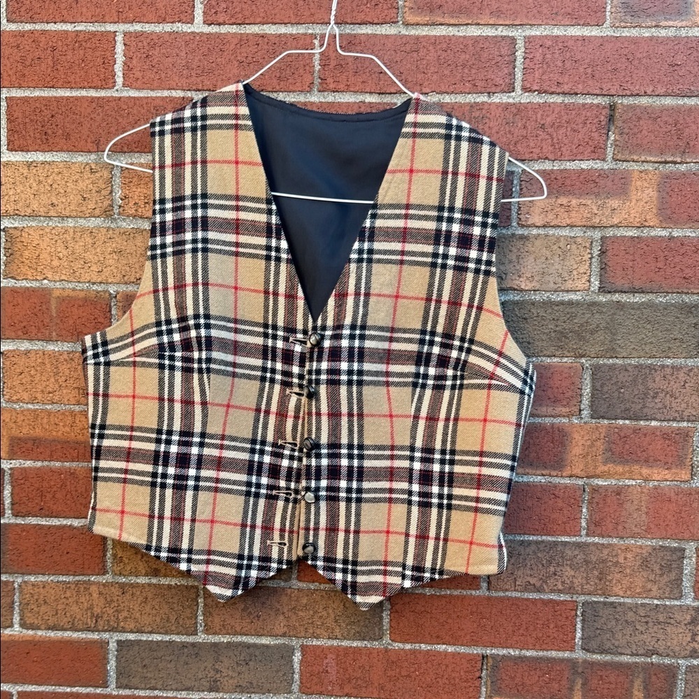 Pringle of Scotland Tartan Plaid Wool Vest Women’s (UK 18 / EU 46–48)